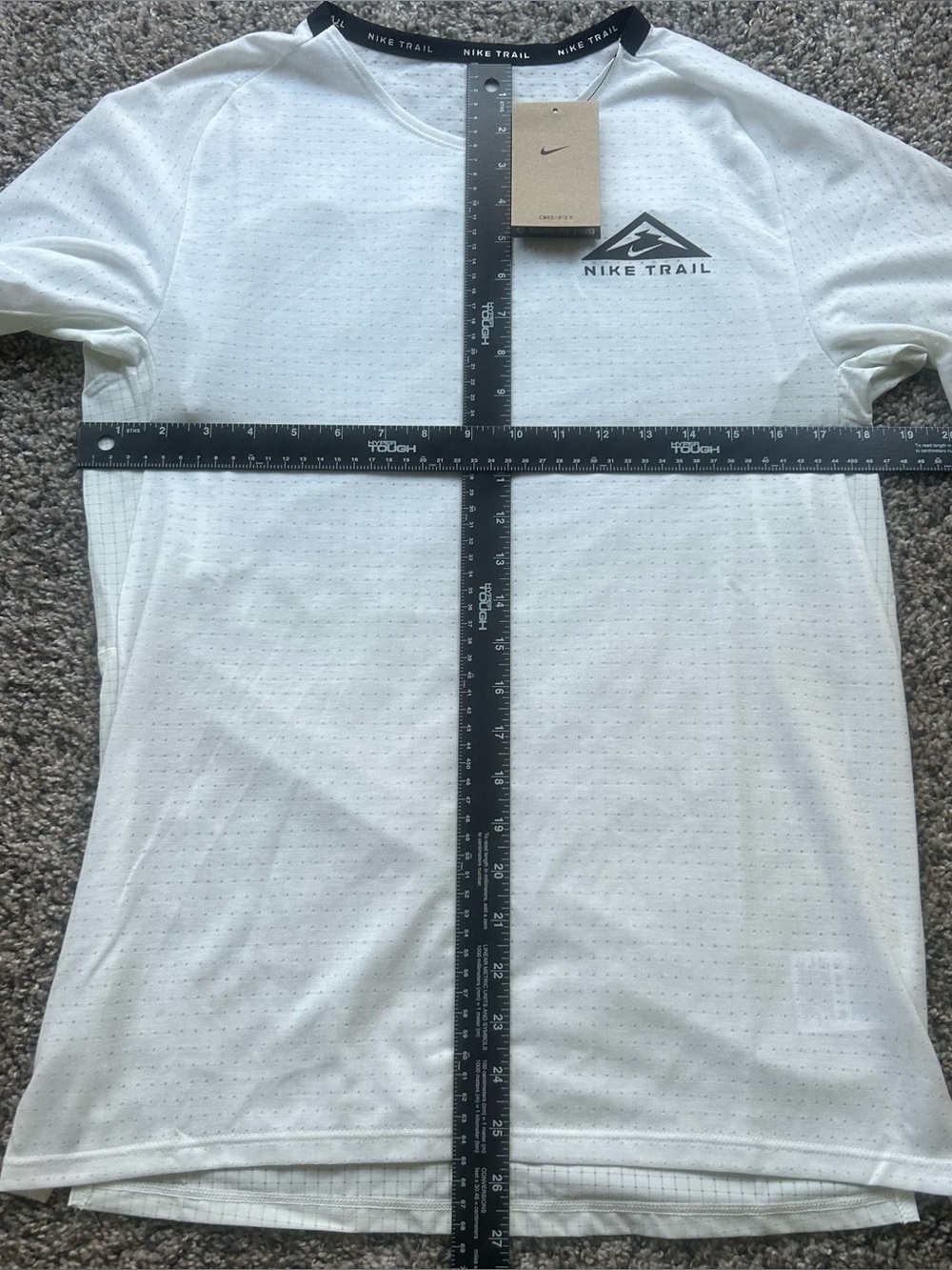 Nike Trail Solar Chase Dri-Fit Running Shirt White Mens Size Small DV9305-121 - Picture 4 of 7